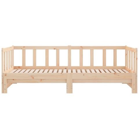 Divano Letto Con Letto Estraibile 90x190 Cm Legno Massello Pino - Foto 2