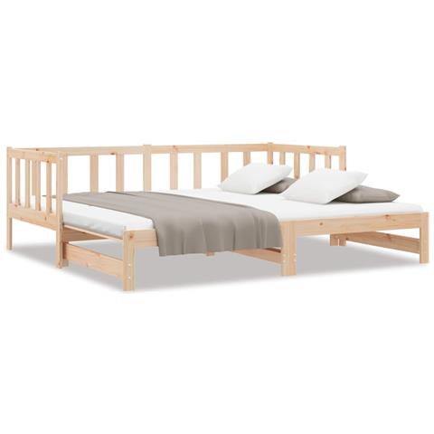 Divano Letto Con Letto Estraibile 90x190 Cm Legno Massello Pino - Foto 1