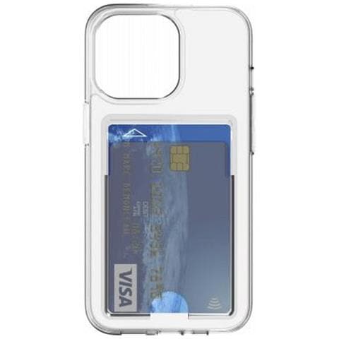 Cover Ibrida Per Iphone 14 Pro Con Porta Carte Integrato, Trasparente - Foto 1