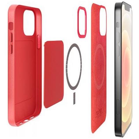 Cover Skymag Per Iphone 12/12 Pro Compatibile Con Magsafe, Rosso - Foto 2