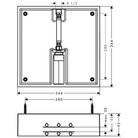 Raindance E sistema di doccia Cromo - Foto 2