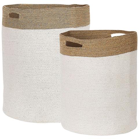 Set Di 2 Cestini Kardh Cotone Bianco - Foto 10