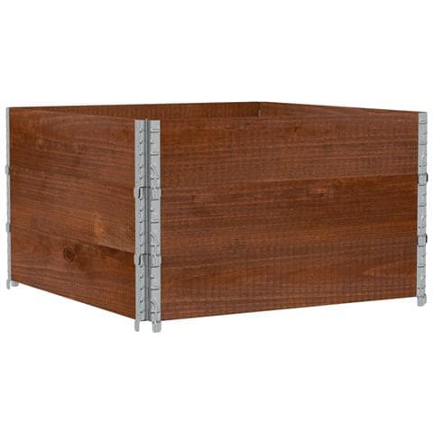 Fioriera Da Giardino Marrone 100x100 Cm Legno Massello Di Pino - Foto 2
