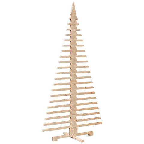 Albero Di Natale Decorativo In Legno 180 Cm Legno Massello Pino - Foto 2