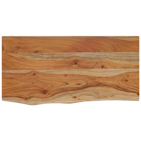 Mensola A Muro 60x30x2,5cm Rettangolare Legno Acacia Bordi Vivi - Foto 2