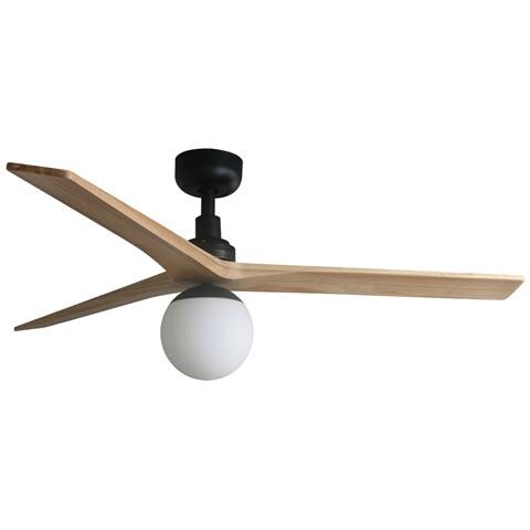 Klim M Ventilatore Nero/legno Quercia Dc E27 - Foto 1