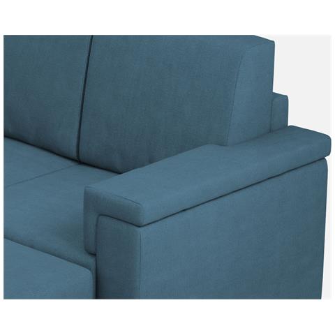 Divano Marrak 2 Posti (due Sedute Da 60cm) + Pouf Misure Esterne L. 148 P. 155 Colore Avio - Foto 2