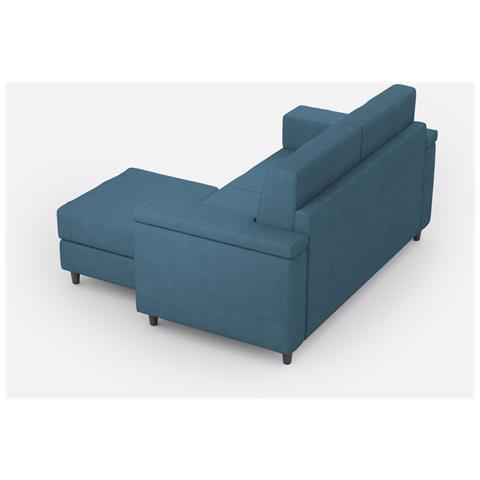 Divano Marrak 2 Posti (due Sedute Da 60cm) + Pouf Misure Esterne L. 148 P. 155 Colore Avio - Foto 5