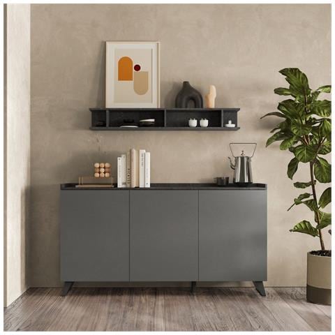 Madia Polan 3 Ante Colore Ardesia E Piombo - Foto 1