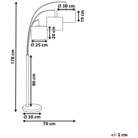 Lampada Da Pavimento Caroni Lino Beige - Foto 7