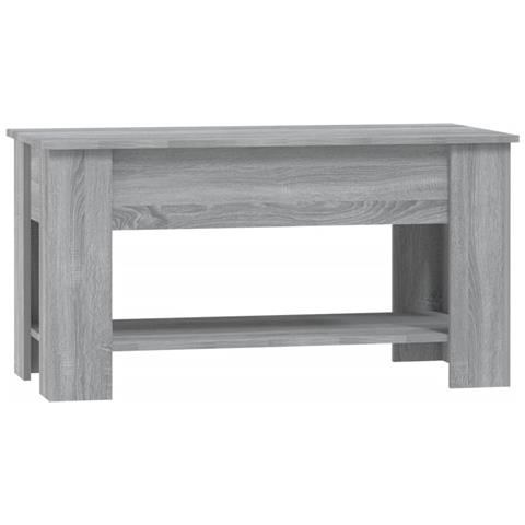 Lusso Casadino -  Tavolino Da Salotto Grigio Sonoma 101x49x52cm Legno Multistrato - Foto 2