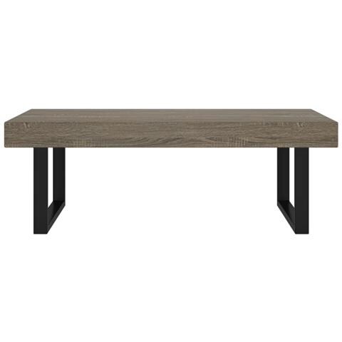 Tavolino Da Salotto Grigio E Nero 120x60x40 Cm In Mdf E Ferro - Foto 2