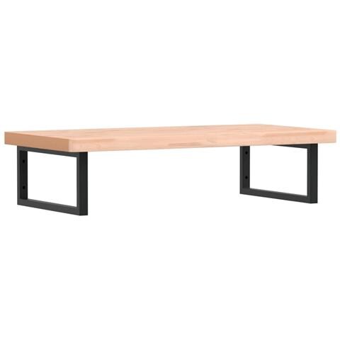 Ripiano A Parete Per Lavabo In Acciaio E Massello Di Faggio - Foto 1