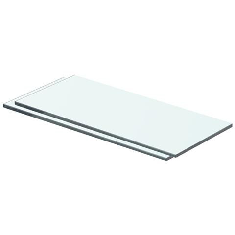 Lusso Casadino -  Mensole In Vetro Trasparente 2 Pz 40x12 Cm - Foto 2