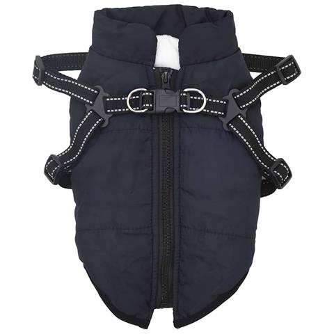 Cappotto Cani Imbracatura Impermeabile Riflettente Blu Navy L36 - Foto 2