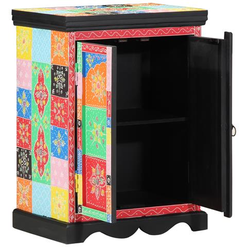Tavolo Consolle Multicolore 50x30x75 cm in Legno Massello di Mango - Foto 1