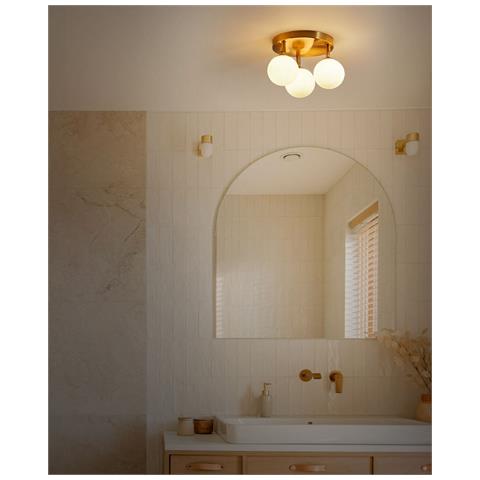 Plafoniera Mavilla Vetro Ottone - Foto 1