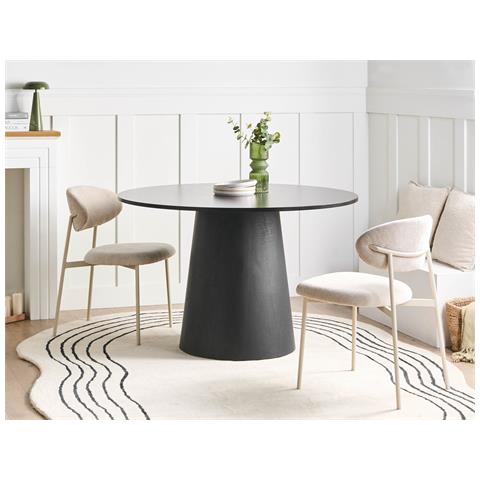 Tavolo Da Pranzo Oyen Nero 120 Cm 120 Cm - Foto 1