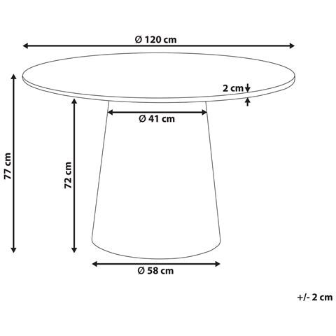 Tavolo Da Pranzo Oyen Nero 120 Cm 120 Cm - Foto 6
