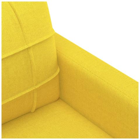 Set di Divani 4 pz con Cuscini Giallo Chiaro in Tessuto - Foto 9
