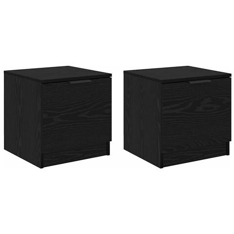 Armadietto per letto 2 pcs Rovere nero 40 x 39 x 40 cm - Foto 1