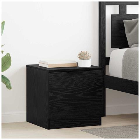 Armadietto per letto 2 pcs Rovere nero 40 x 39 x 40 cm - Foto 2