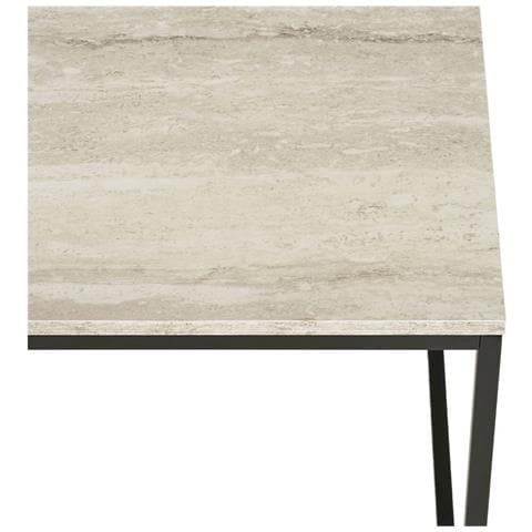 Tavolino Vita - Beige - Metallo - 90x60x45 Cm - Foto 4
