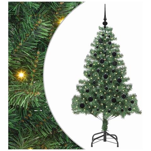Albero di Natale con 150 LED con supporto Verde 150 cm PVC - Foto 1