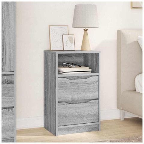 Comodino Grigio Sonoma 40 x 30 x 467 cm Legno multistrato - Foto 2