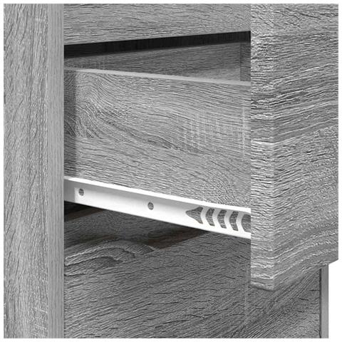 Comodino Grigio Sonoma 40 x 30 x 467 cm Legno multistrato - Foto 9