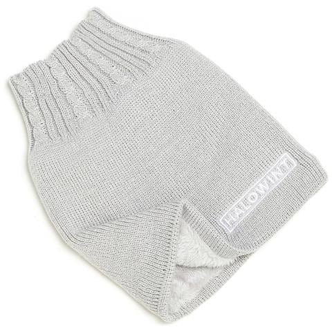 Scaldacollo Ricamato Con Lettera A Tinta Unita - Scaldacollo In Maglia Caldo Grey - Foto 2