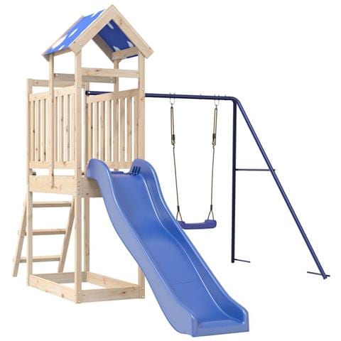 Set da Gioco da Esterno in Legno Massello di Pino - Foto 1