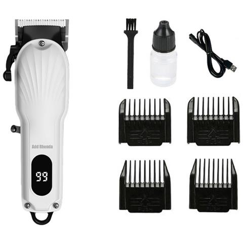 Tagliacapelli Elettrico Ricaricabile Cordless Professionale Con Lama In Ceramica E Display Lcd White - Foto 1