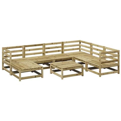 Set Divani da Giardino 8 pz in Legno Impregnato di Pino - Foto 1