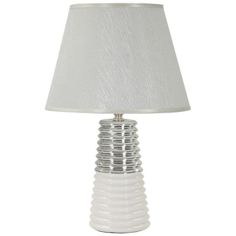 Lampada Da Tavolo Vkh117-bianco-ceramica-25x25x41 Cm - Foto 1