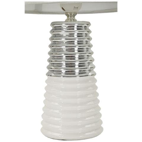 Lampada Da Tavolo Vkh117-bianco-ceramica-25x25x41 Cm - Foto 2