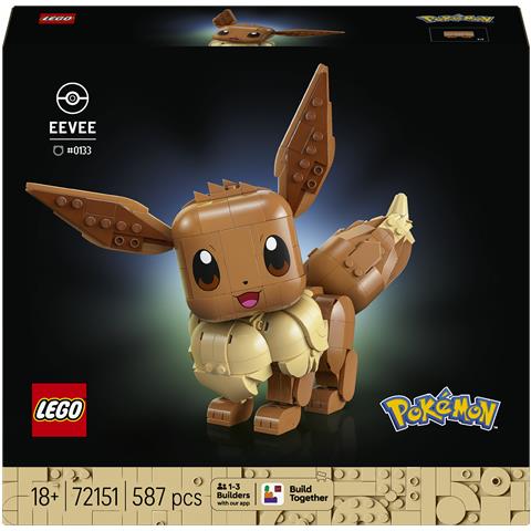 Pokémon 72151 Eevee, Kit Modellismo per Adulti dall'Anime, con Parti Snodabili, Decorazione Fai da Te, Regalo per Gamer - Foto 1