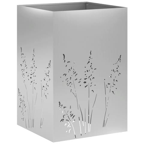 Vaso da giardino Argento 50 x 50 x 75 cm Acciaio zincato - Foto 1