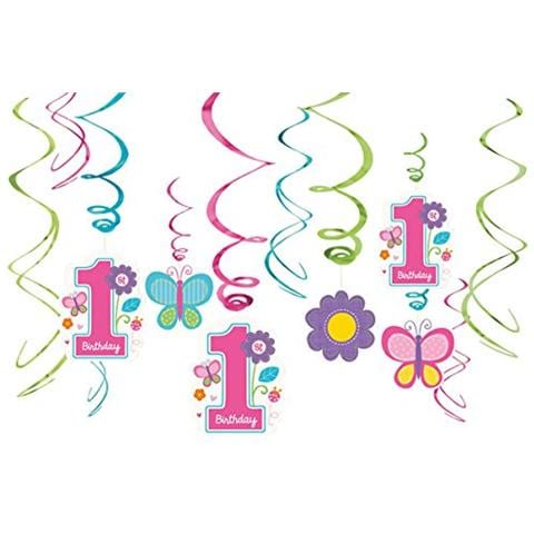 Sweet Birthday - Decorazioni A Stelle Filanti Da Appendere Al Soffitto, Per Compleanno Bambina - Foto 1