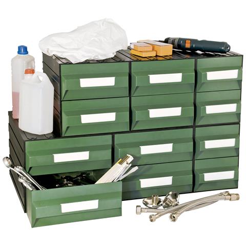 Cassettiera Modulare Porta Minuteria Con 6 Cassetti E 12 Divisori - Modello L - Verde - Foto 3