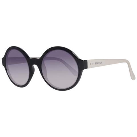 United Colors of BE985S01 Occhiali da Sole, Nero (Black / White), 53 Donna - Foto 1