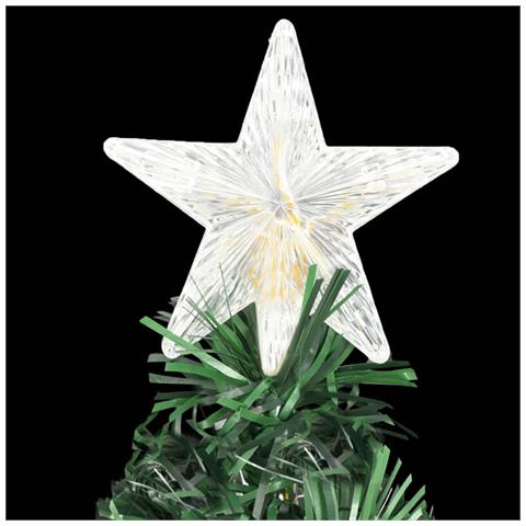 Albero di Natale Preilluminato con Supporto 210 cm Fibra Ottica - Foto 9