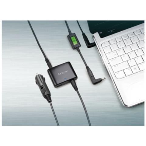 Adattatore Universale - 90 Watts Con DisplayLcd e uscita Usb Pour Allume-cigare - Foto 1