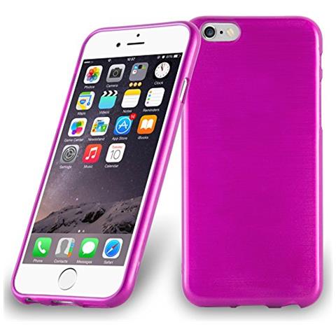 Custodia Compatibile Con Apple Iphone 6 / Iphone 6s In Rosa - Coperchio Protettivo In Silicone Tpu Flessibile Con Design Spazzolato - Foto 1