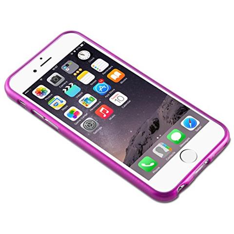 Custodia Compatibile Con Apple Iphone 6 / Iphone 6s In Rosa - Coperchio Protettivo In Silicone Tpu Flessibile Con Design Spazzolato - Foto 6
