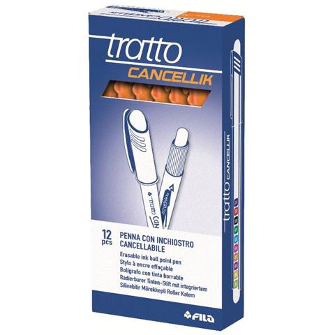 Penna Cancellabile Tratto Cancellik Arancione - Diametro Punta 0,4Mm - Confezione Da 12 Pezzi - Foto 1