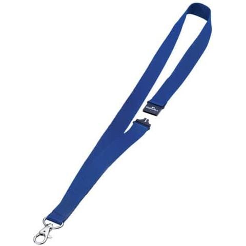 Cordoncino Per Portabadge Tessuto Blu Scuro 20mm X 44cm Conf. 10 - 813707 - Foto 1