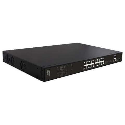 Switch non Gestito Gigabit Ethernet (10/100/1000) PoE a 20 porte 16 uscite PoE 2 x Gigabit RJ45 2 x Gigabit SFP, 802.3at /af PoE 270 W - Foto 1