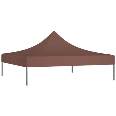 Tetto per Tendone per Feste 3x3 m Marrone 270 g / m² - Foto 5