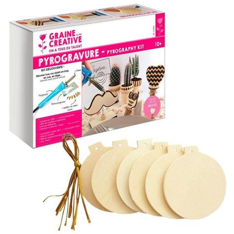 Kit Pirografia + Palle Di Natale In Legno Da Appendere - Foto 1